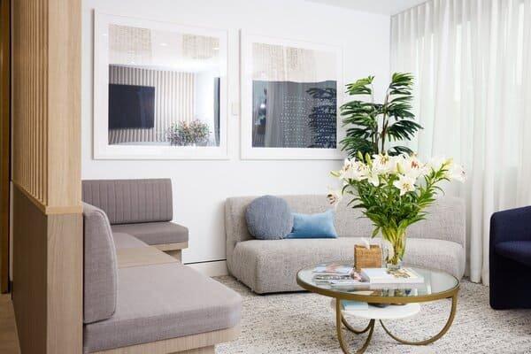 that Modern and comfortable waiting room at Focus Vision