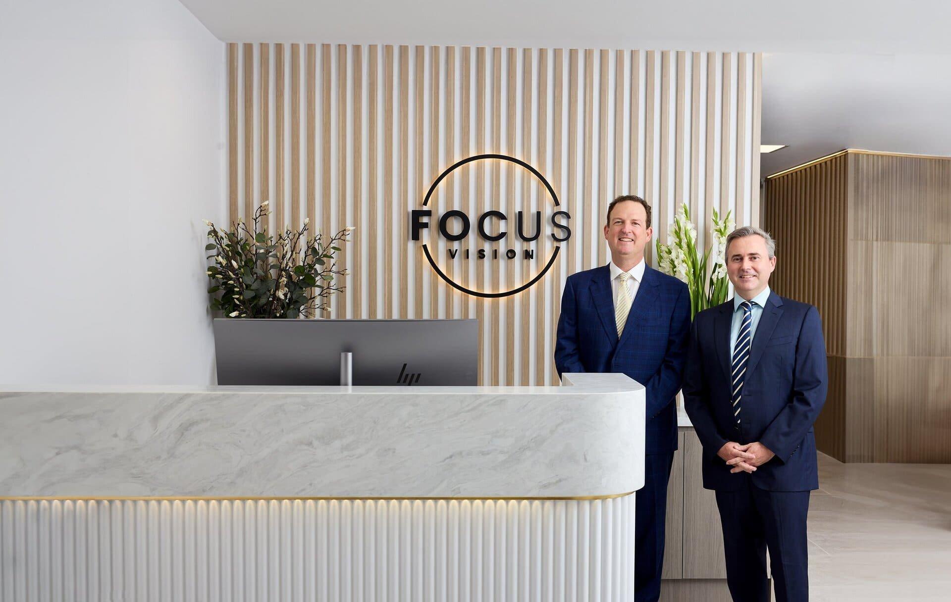 The Focus Vision surgical team, Dr Brendan Cronin and Dr David Gunn, in Brisbane.